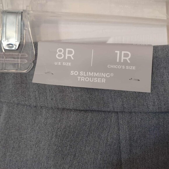 Chico's Women's So Slimming Trouser Pant Basic Grey SZ/8R 570236093 - Picture 5 of 5